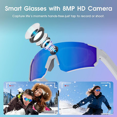4K AI Smart Glasses with Camera, HD Video, Bluetooth, No SD Card Needed