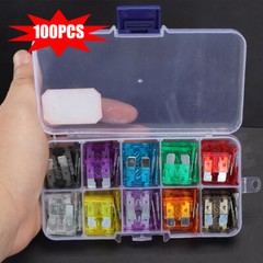 100pcs Car Automotive Medium Standard Fuses Auto Blade Fuse Assortment Kit APM