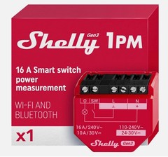 (3) Lot of three – Shelly – 1Pm Gen3 16 A Smart Switch – NEW