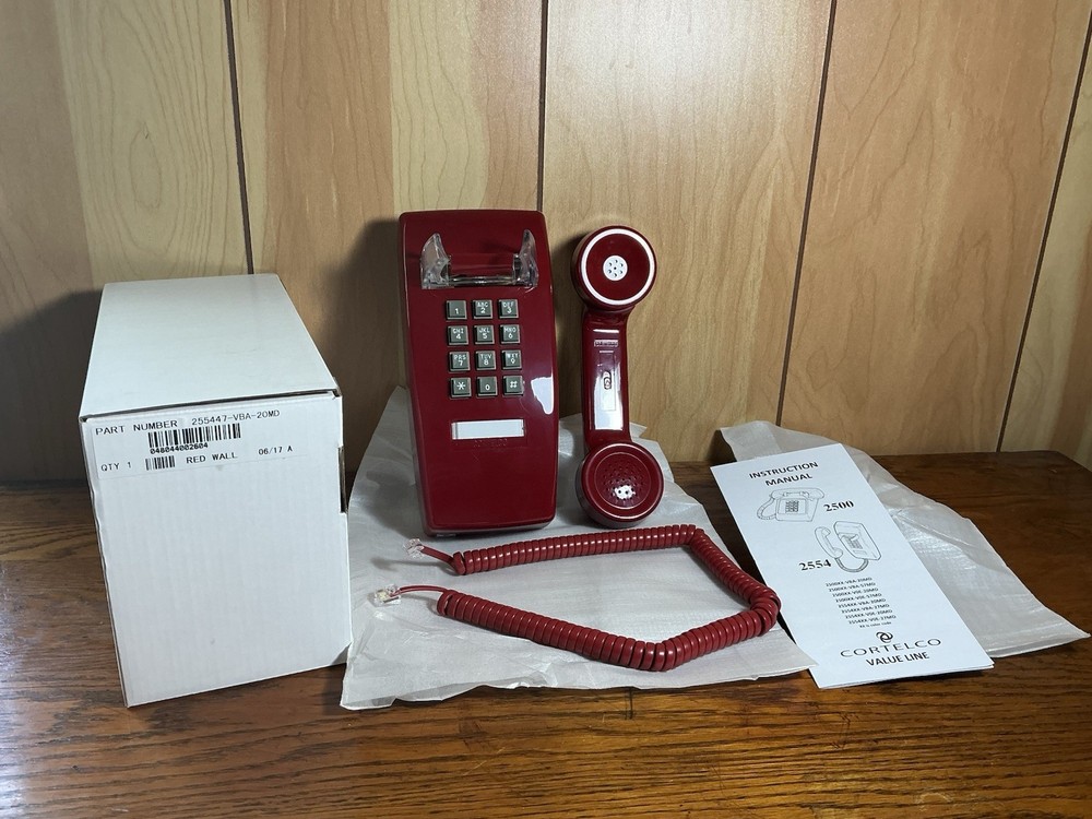 Cortelco 2554-MD-RD 255447-VBA-20M D Wall Valueline Red! Office! Emergency! 2554