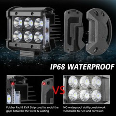 2x 3″ Inch LED Work Cube Light Bar Pods fog Lamps for Pickup SUV UTV 4WD offroad