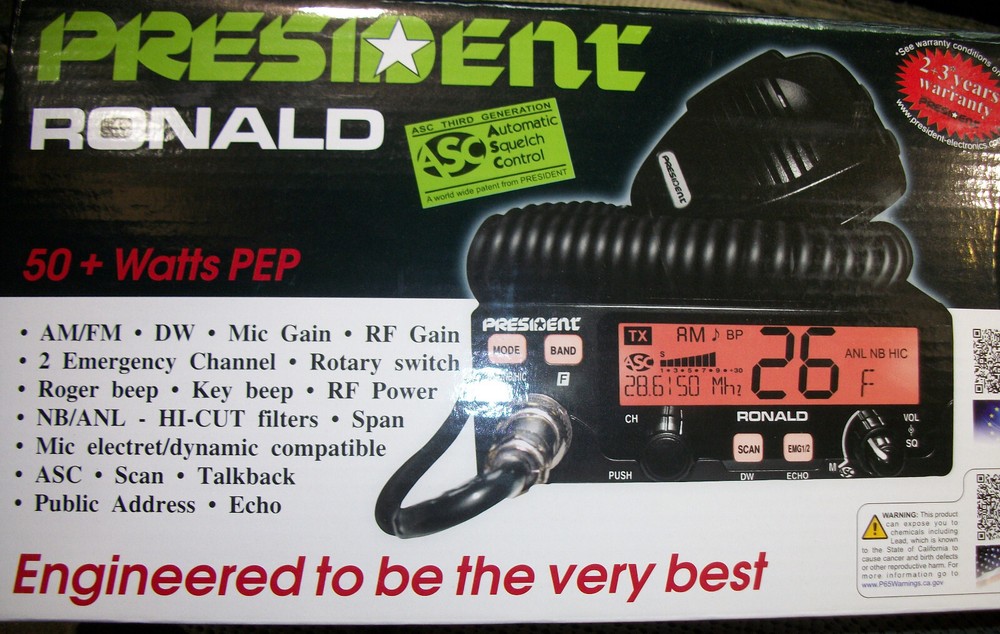 PRESIDENT RONALD SUPER MOD MORE POWER ONLY 4 WIRES ( RADIO NOT INCLUDED)