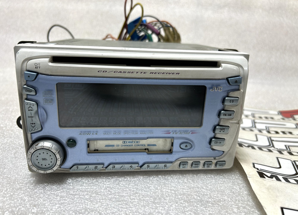 JDM VINTAGE NOSTALGIC JVC KW-XC560-W CD CASSETTE RECEIVER 2DIN STEREO RADIO DECK