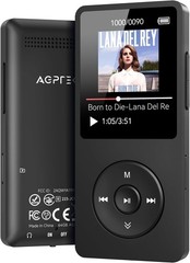 AGPTEK A02PLT 64GB Bluetooth MP3 Player with Speaker FM Radio Voice Recorder BLK