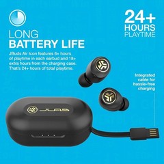 JLab JBuds Air Icon True Wireless Headphones Black – Used – Short Battery Life