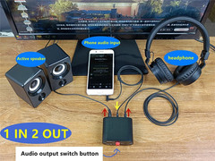 M1 2 in 1 Out 3.5Mm Stereo Audio Switch Aux Switcher Speaker Selector Splitter B