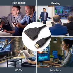 1080P HDMI Port Male to Female 1 Input 2 Output Splitter Cable Adapter 2PCS