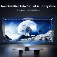 ETOE Whale Pro 4K Projector 1080p FHD Beamer,1500 ANSI,Auto Focus & Keystone