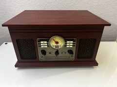 Victrola Nostalgic 6-in-1 Bluetooth Record Player & Multimedia Center – Mahogany