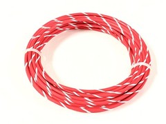 AUTOMOTIVE WIRE 12 GAUGE GA HIGH TEMP GXL COPPER WIRE RED WHITE STRIPE 25′ U.S.A