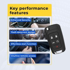 Replacement Flip Key Fob GMC Terrain Keyless Entry Remote Control 13504199 2Pack