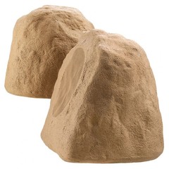 OSD Audio BTR805 Outdoor Rock Speaker Pair Brown Weatherproof