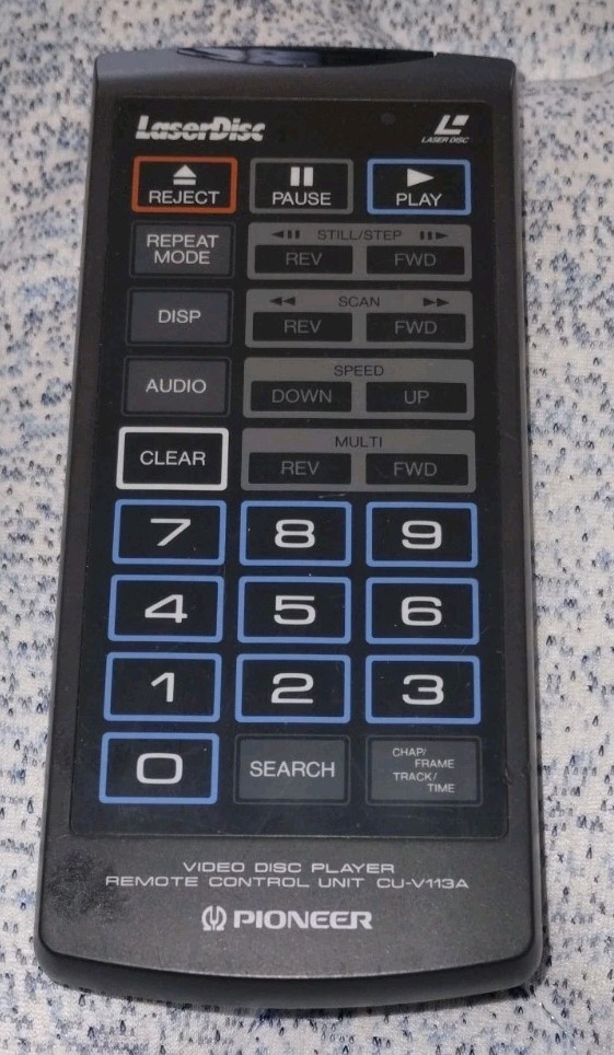 PIONEER LaserDisc Remote CU-V113A CLD-V2400, CLD-V2600, LD-V2200, LD-V8000