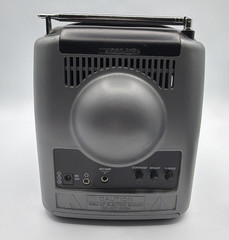 GPX Mini CRT TV 5″ Portable B&W Retro Gray TVP2CT Works! See Video!