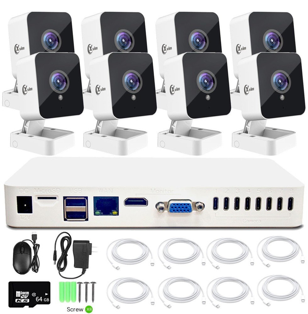 XVIM 8CH DVR 1080P Security Camera System Night Vision Monitor Cloud CCTV System