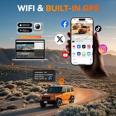 WOLFBOX M40/M40Lite 10″ Dash Camera 4K Front and Rear Dash Cam Built-In GPS NEW