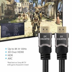 HDMI 2.1 Cable 8K@60Hz 4K@120Hz 144Hz HDCP 2.2&2.3 CL3 ARC eARC HD/HDR/HDTV lot