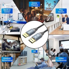 VESA Certified 8K DisplayPort 1.4 Cable 3 Feet/2 Pack,Adoreen DP 3FT-2PK
