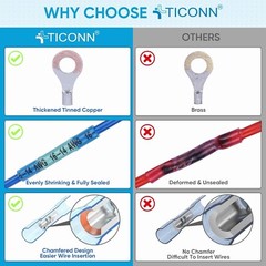 Heat Shrink Wire Connectors, Waterproof Automotive Marine Electrical Terminals K