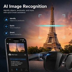 AI Smart Glasses Gradient Lenses Men Women With 8MP Camera 4K HD Video Recorde