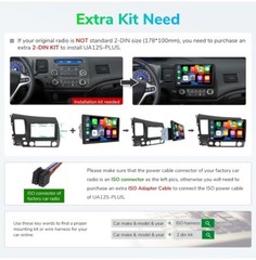 Eonon UA12S Plus Android 13 6+64G Double 2Din 10.1″ Car Stereo Radio GPS CarPlay