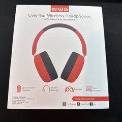 Aiwa Over The Ear Wireless Headphones Adjustable Upto 10 Hours Playtime