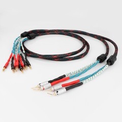OCC HiFi Speaker Bi-wire Cable with Banana Pin Plug Loudspeaker Wire Line 1 Pair