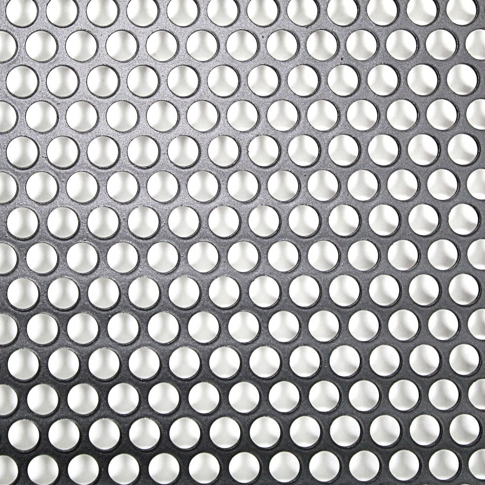 Audiopipe 2×4′ Black Metal Finish Mesh Grill Sheet Staggered Rows 3/16″ Holes