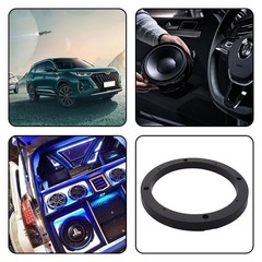 2PCS 6.5” Black Plastic Speaker Spacer Adaptor Ring Mounting Bracket 6.5 inches