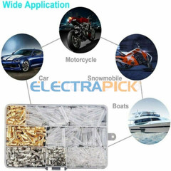 900X Assortment Male Female Spade Terminals Electrical Wire Crimp Connectors Kit