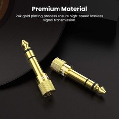 5x TRS Stereo Audio Headphone Adapter 6.35mm 1/4″ Male to 3.5mm 1/8″ Female Jack