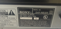 Sony DVD/CD Player DVP-NS325 TESTED FULLY FUNCTIONAL