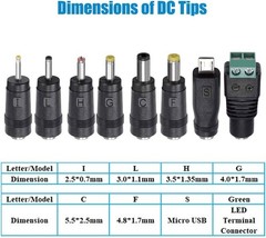 Safe & Reliable 24W Universal Adapter with 8 Changeable Plugs and Protection