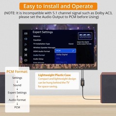 Neoteck Optical to RCA Converter (RCA Male Output)