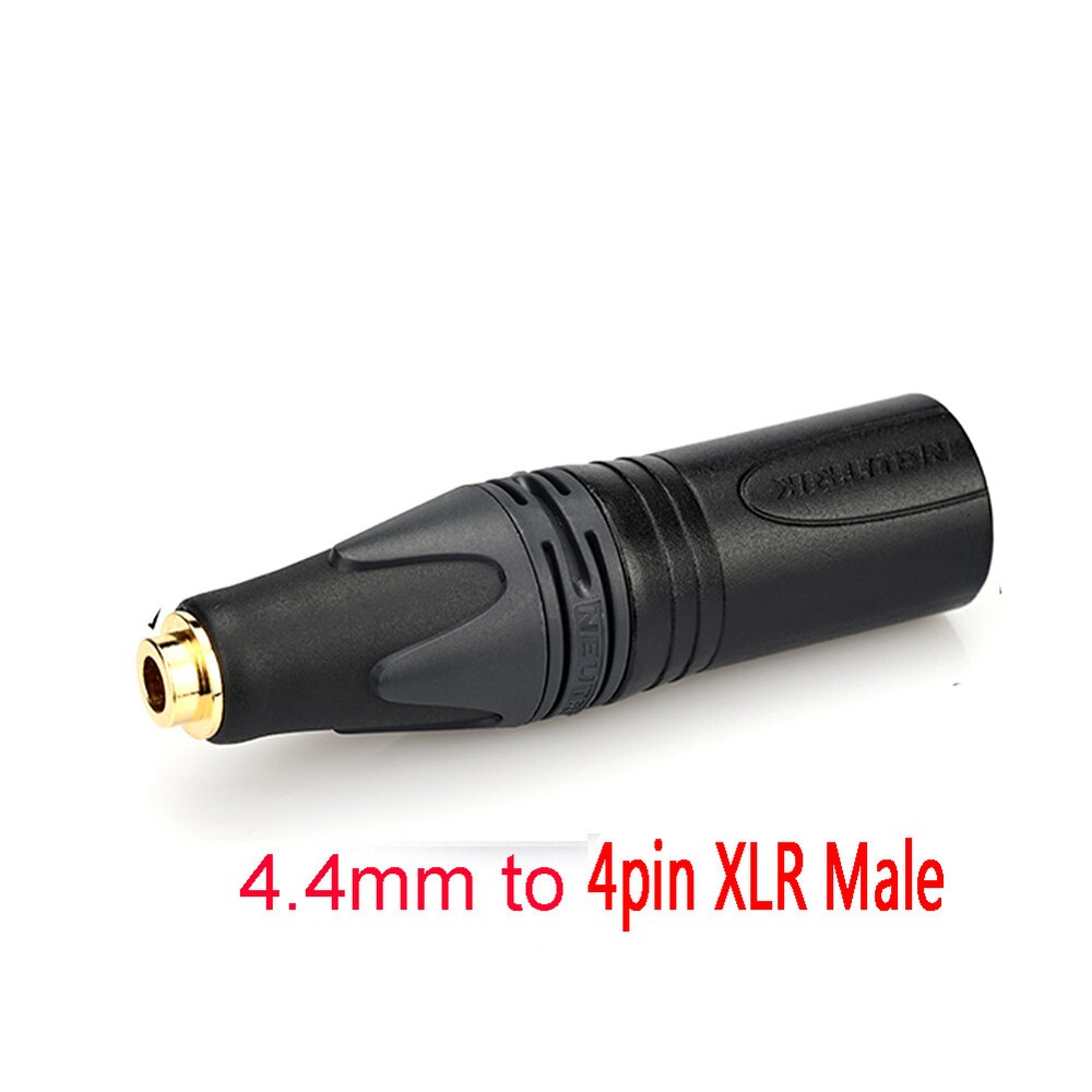 4.4mm/3.5mmm/2.5mm Balanced Female to NEUTRIK 4pin Balanced XLR Male Adapter