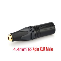 4.4mm/3.5mmm/2.5mm Balanced Female to NEUTRIK 4pin Balanced XLR Male Adapter