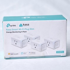 TP-Link Kasa Smart Wi‑Fi Plug Slim w/ Energy Monitoring, Matter, 4-Pack