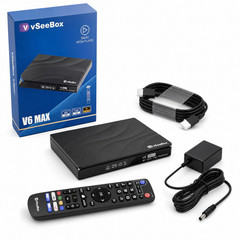 vSeeBox V6 Max Kit TV Box With HDMI 2.1 Backlit Remote Power Cable Free Shipping