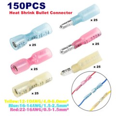 Heat Shrink Bullet Male Female Connectors Electrical Wire Terminals 50/150pcs