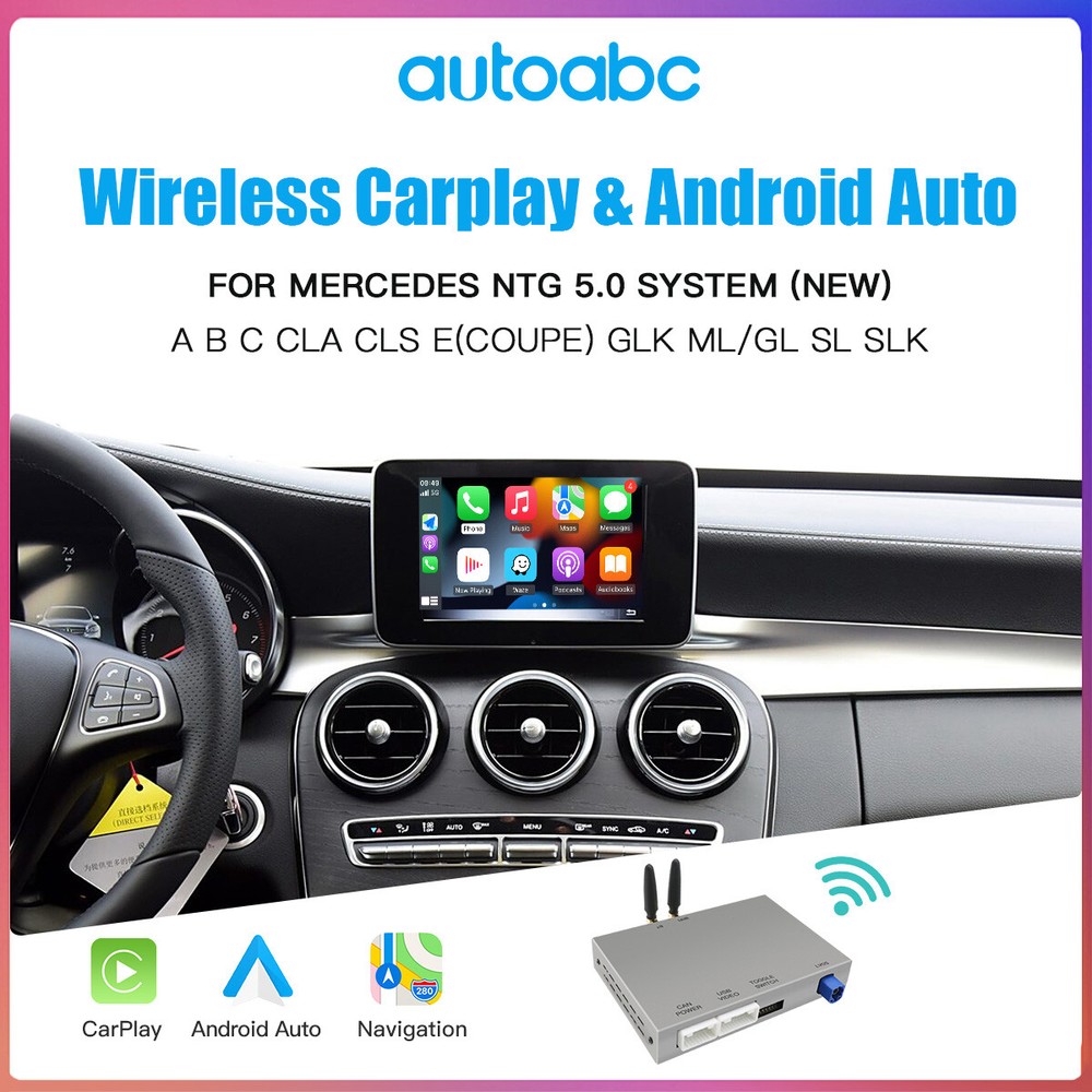 Wireless CarPlay Android Auto Module Adapter For Mercedes Benz NTG 4.5/4.7/5.0