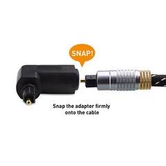 Toslink 90° Digital Optical Audio Cable Adapter Male to Female Right Angle Lot