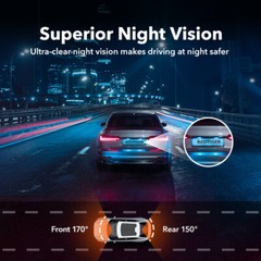 REDTIGER F7N 4K Dual Dash Camera Front and Rear Dash Cam Built-in WiFi&GPS