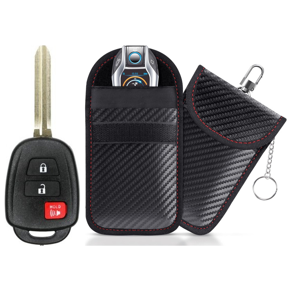 Replacement Toyota Key Fob Remote FCC HYQ12BDP New Keyless En + Protective Pouch