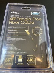 VIBE 6ft Tangle-Free Fiber Cable HDMI High Speed w/Ethernet NIP