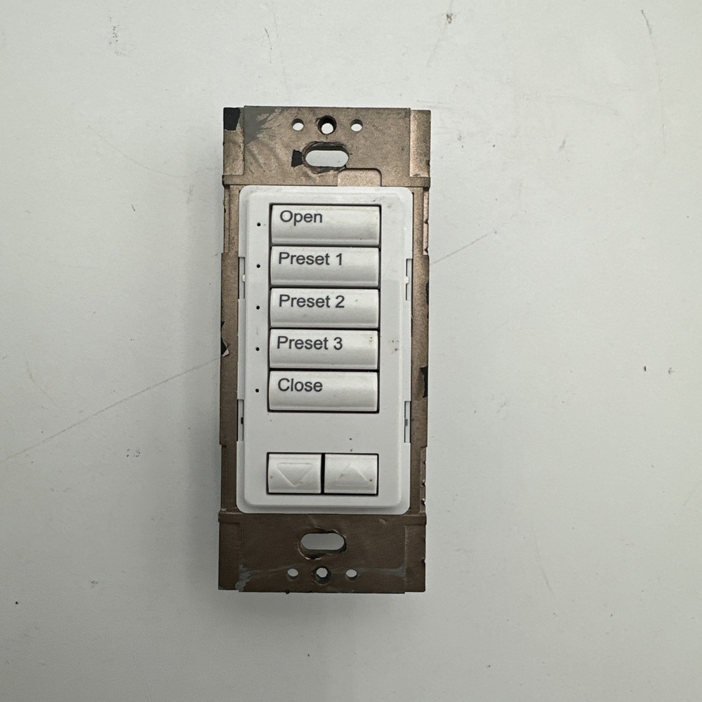 Lutron Sivoia QED SVQ-5WRL seeTouch 5-Button Shade Keypad White Tested
