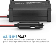 Maxboost 300W Power Inverter Dual 110V AC Outlet and 2.4A/24W USB Car Charger