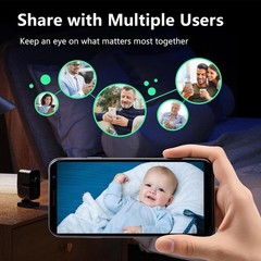 Security Cameras Wireless Outdoor,5G WiFi Magnetic Pet/Baby Camera,2K Pan Rotati