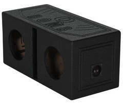 Rockville RQB65 Dual 6.5″ Vented Subwoofer Enclosure Bedlined Sub Box 1.0 Cu