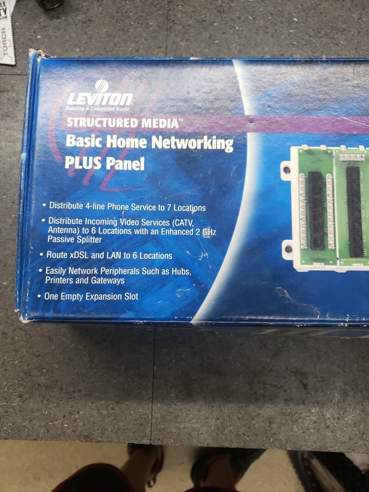 Leviton Basic Home Networking Plus Panel (47606-BNP) Cat 5 Cable Telephone