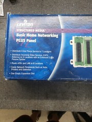 Leviton Basic Home Networking Plus Panel (47606-BNP) Cat 5 Cable Telephone
